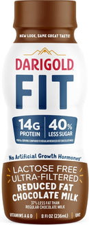 Darigold High Protein Milk 2 Percent - Ultra-Filtered, Low Fat, Lactose Free Chocolate Milk - 14g Protein, 40% Less Sugar - 8oz Bottles, 18 Pack (Chocolate Milk)