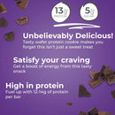 Power Crunch Protein Wafer Bars, High Protein Snacks, Triple Chocolate, 1.4 Ounce (12 Count)