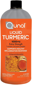 Qunol Liquid Turmeric Curcumin with Black Pepper 1000 Milligram, Supports Healthy Inflammation Response and Joint Support, Dietary Supplement, Extra Strength, 60 Servings, 30.4 fl oz (pack of 1)