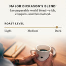 Peet's Coffee Major Dickason's Blend, Dark, Keurig K-Cup Pods, 75 ct