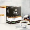 Peet's Coffee House Blend, Dark Roast, 22 Count Single Serve K-Cup Coffee Pods for Keurig Coffee Maker
