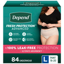 Depend Fresh Protection Advanced Incontinence Underwear for Women, All Sizes