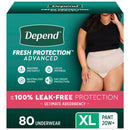 Depend Fresh Protection Advanced Incontinence Underwear for Women, All Sizes