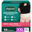 Depend Fresh Protection Advanced Incontinence Underwear for Women, All Sizes