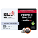 San Francisco Bay Compostable Coffee Pods - French Roast (100 Ct) Dark Roast