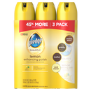 Pledge Enhancing Polish, Lemon, 14.2 oz, 3 ct