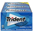 Trident Sugar Free Gum, Original, 14 Pieces, 15 ct