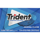 Trident Sugar Free Gum, Original, 14 Pieces, 15 ct