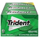 Trident Sugar Free Gum, Spearmint, 14 Pieces, 15 ct