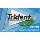 Trident Sugar Free Gum, Mint Bliss, 14 Pieces, 15 ct