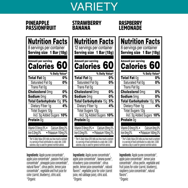 Pure Organic Layered Fruit Bars Variety Pack 28 count (Pack of 1).