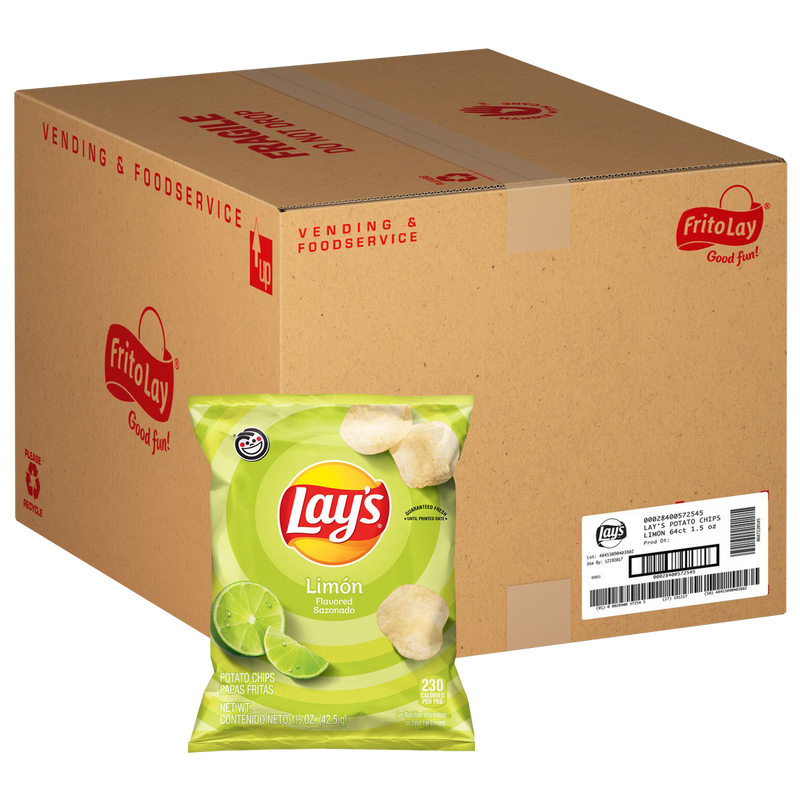 Lay's Limon Potato Chips, 1.5 ounce (64 per pack)