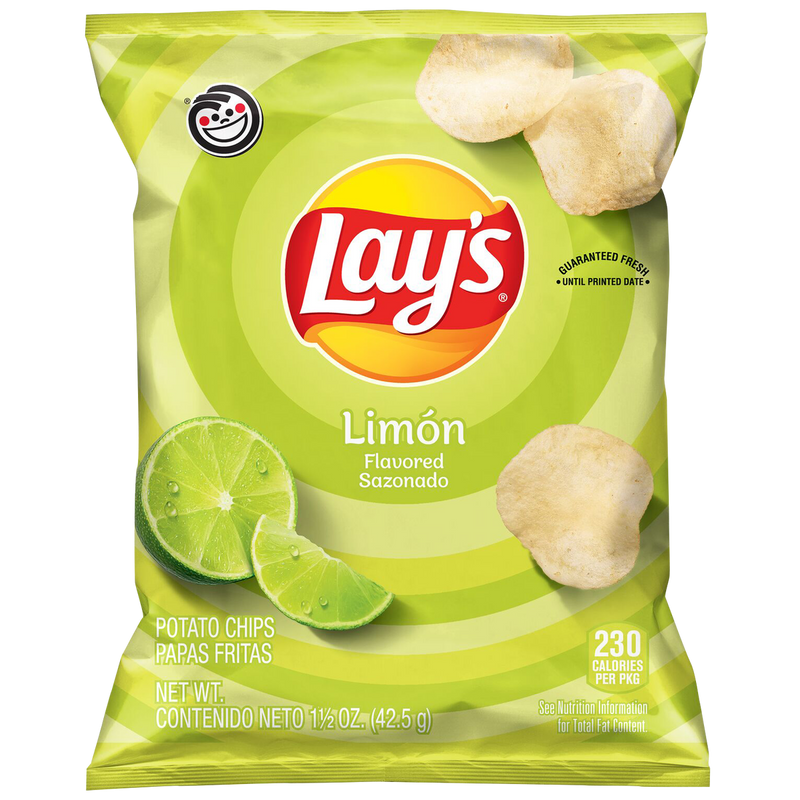 Lay's Limon Potato Chips, 1.5 ounce (64 per pack)