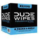 DUDE Wipes - Fragrance-Free + Moisturizing XL Flushable Adult Wipes - 480 Unscented Wipes - Septic and Sewer Safe