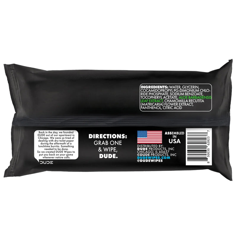 DUDE Wipes - Fragrance-Free + Moisturizing XL Flushable Adult Wipes - 480 Unscented Wipes - Septic and Sewer Safe