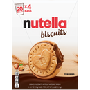 Nutella Biscuits, Hazelnut Spread With Cocoa, cookie with a creamy heart of Nutella - 4-9.7 Oz Bags/Total Net WT 38.8 oz