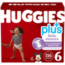 Huggies Plus Diapers, Size 6 (35+ Pounds), 116 Count