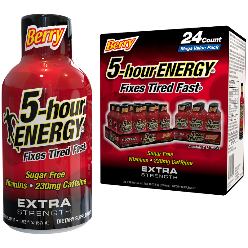 5-Hour Energy Extra Strength Beverage, Black, Berry, 46.32 Fl Oz