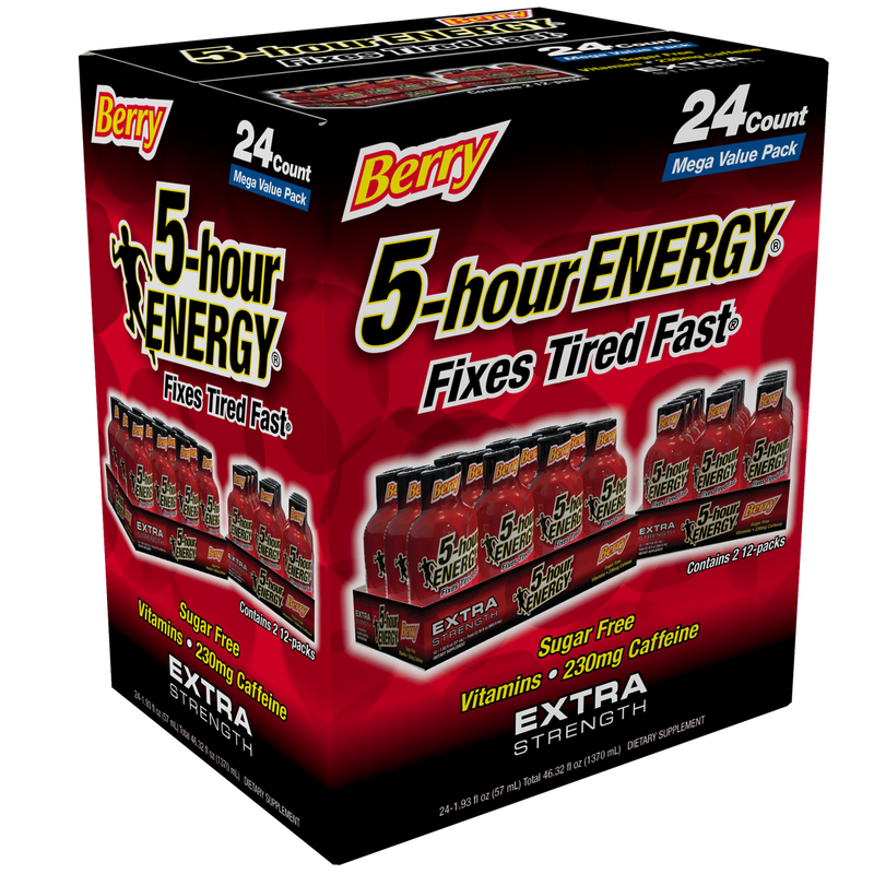 5-Hour Energy Extra Strength Beverage, Black, Berry, 46.32 Fl Oz
