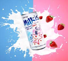 Milkis Carbonated Drink 4 Variety Flavors, Apple, Melon, Strawberry & Original, 8.45 Fl Oz, Pack of 24