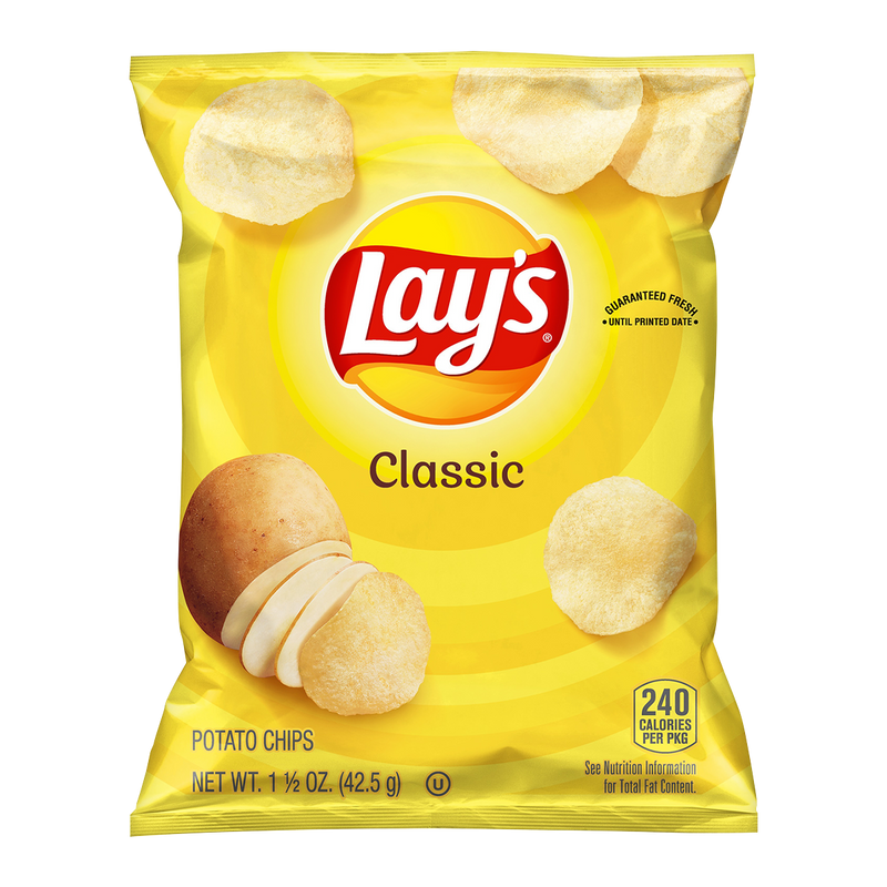 Lays, Classic Potato Chips, 1.5 Oz. (64 Count)