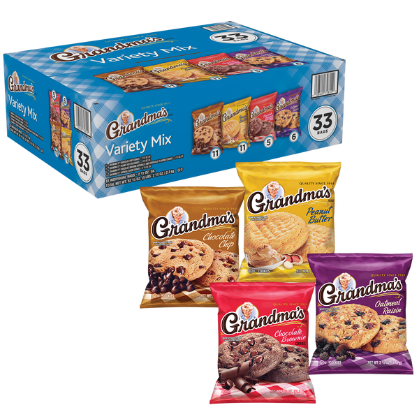 Grandmas Big Cookie Variety Pack, 33 count
