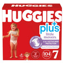 Huggies Plus Diapers Little Movers, Size 7 (41+ Pounds), 104 Count