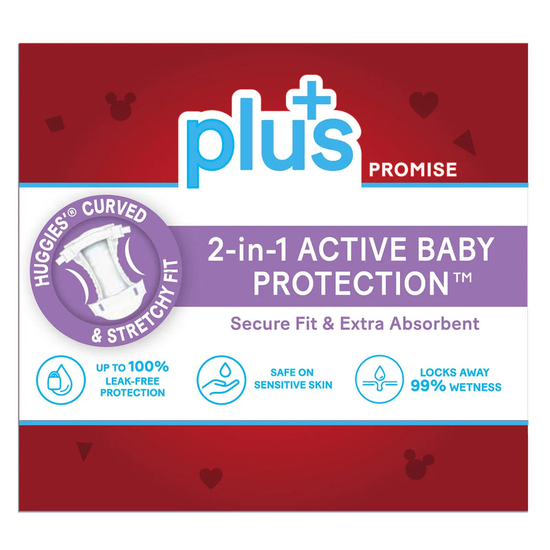 Huggies Plus Diapers Little Movers, Size 7 (41+ Pounds), 104 Count