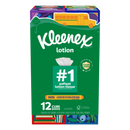 Kleenex Soothing Lotion Facial Tissue, 3-Ply, Upright Box, 85 Tissues, 12 ct