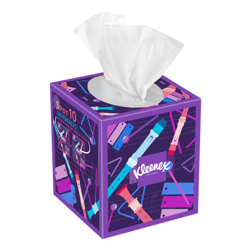Kleenex Soothing Lotion Facial Tissue, 3-Ply, Upright Box, 85 Tissues, 12 ct
