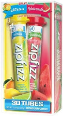 Zipfizz Vitamin Energy Hydration Drink, Citrus & Watermelon Flavor, 30 Count (15 each)