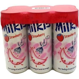 Milkis Carbonated Drink 4 Variety Flavors, Apple, Melon, Strawberry & Original, 8.45 Fl Oz, Pack of 24