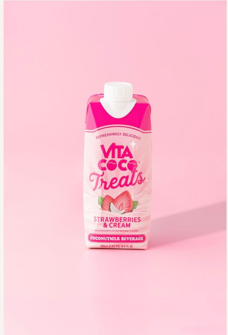 Vita Coco Treats Coconutmilk Beverage Strawberries & Cream., 0.92 Fl Oz (Pack of 12)