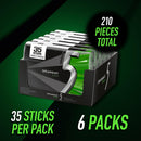 5 GUM Spearmint Rain Sugar Free Chewing Gum, 35 Stick, 6 Pack
