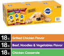 Pedigree Choice Cuts in Gravy Adult Wet Dog Food, 54 Pouch Variety Pack, Made with Real Chicken or Beef, 3.5 Ounce - 18 Count (Pack of 3)