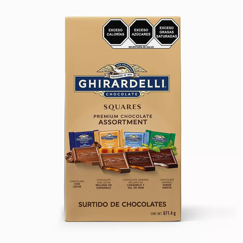 Ghirardelli Squares Premium Chocolate Four Flavor Assortment - 23.6 Ounces