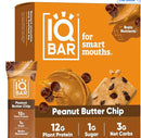 IQ BAR Variety 18 Pack , Peanut Butter Cup, Chocolate Sea Salt, Almond Butter Chip , Low Carb, Gluten Free, Low Sugar Keto Energy Bars