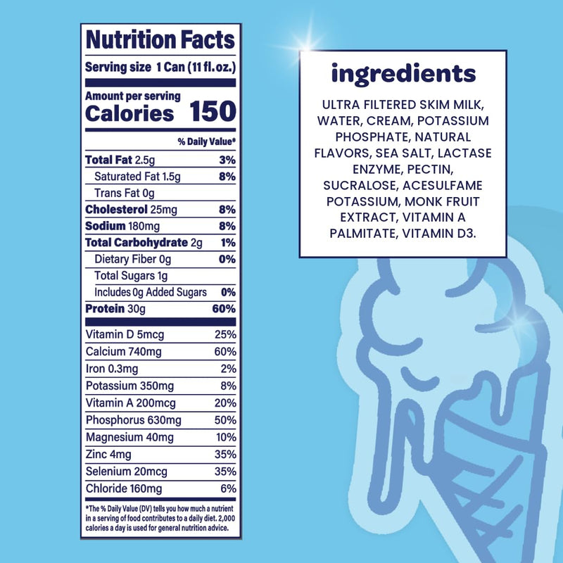 Nurri Ultra-Filtered Milk Shake, 30g Protein, Vanilla, 11 fl oz, 12 ct