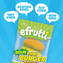 efrutti Sour Mini Burgers, Gummy Candy, Individually Wrapped 60 Pack
