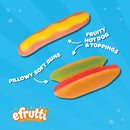efrutti Mini Hotdogs, Fruity Gummy Candy, Individually Wrapped, 60 Count