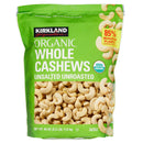Kirkland Signature Organic Whole Cashews Unsalted Unroasted, 40 Ounce