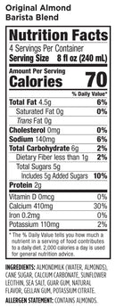 Califia Farms Original Almond Barista Blend Almond Milk 32 Oz (Pack Of 6)