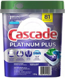 Cascade Platinum Plus ActionPacs Dishwasher Detergent Pods, Fresh Scent, 81 Count