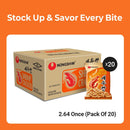 Nongshim Shrimp Crackers, Original Flavor, Crispy Baked Korean Snack, 2.6 oz Bags Pack of 20