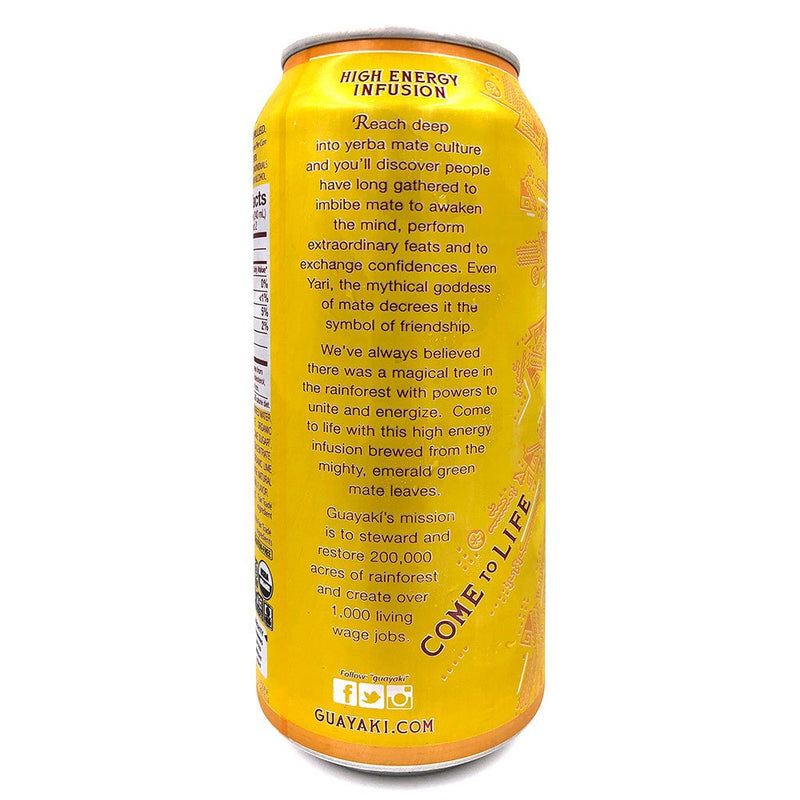 Guayaki Orange Organic Yerba Mate, Exuberance, 15.5 186 Fl Oz (Pack Of 12)