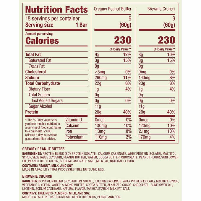 think! High Protein Bars, 20g Protein, Variety Pack, 2.1 oz, 18 ct
