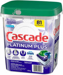 Cascade Platinum Plus ActionPacs Dishwasher Detergent Pods, Fresh Scent, 81 Count