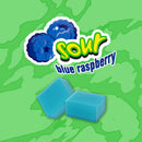 HUBBA BUBBA Bubble Gum, Sour Blue Raspberry, Chewing Gum Bulk, Sour Candy - 5 Pieces, Pack of 18