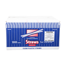 Comet 7-3/4" Wrapped Plastic Straws, Clear, 3000 ct