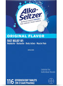 Alka-Seltzer, Original, 2 Tablets per Pouch, 58 ct